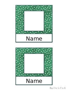 Polka Dot Cubby Name Tags Printables Ideas 8