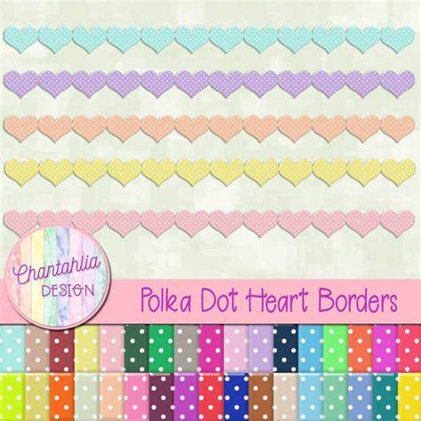 Polka dot heart border design example