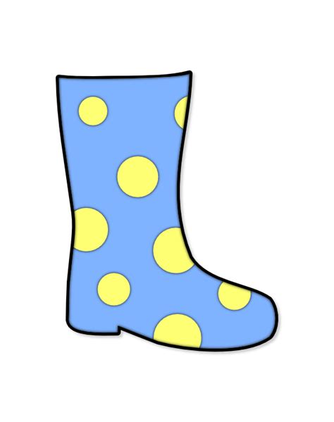 Polka Dot Rain Boot Template