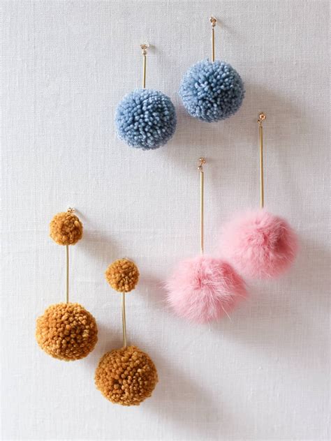 Pompom Earrings Template