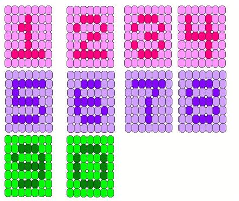 Pony Bead Number Patterns