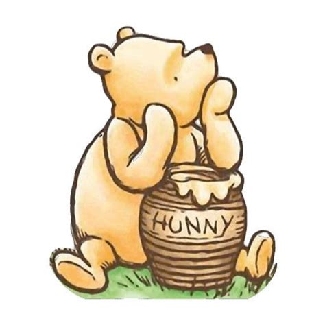 Pooh and honey pot coloring page