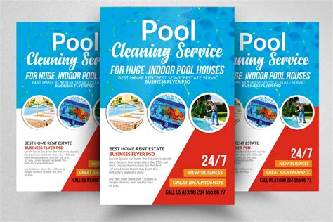 Pool Cleaning Flyer Template