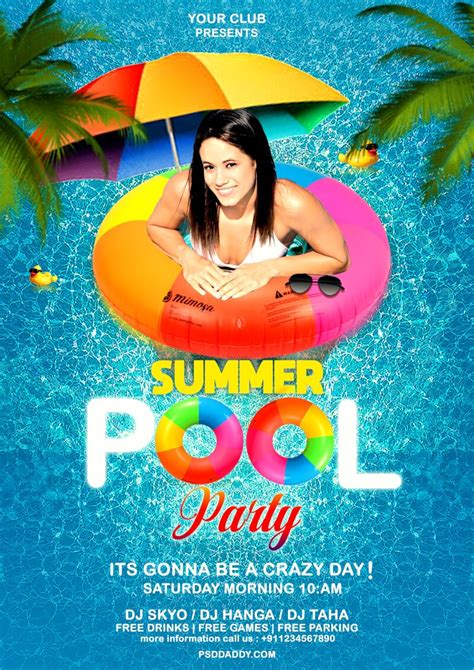 Pool Party Flyer Summer Vibes