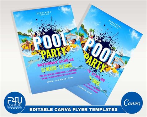 Pool Party Flyer Template