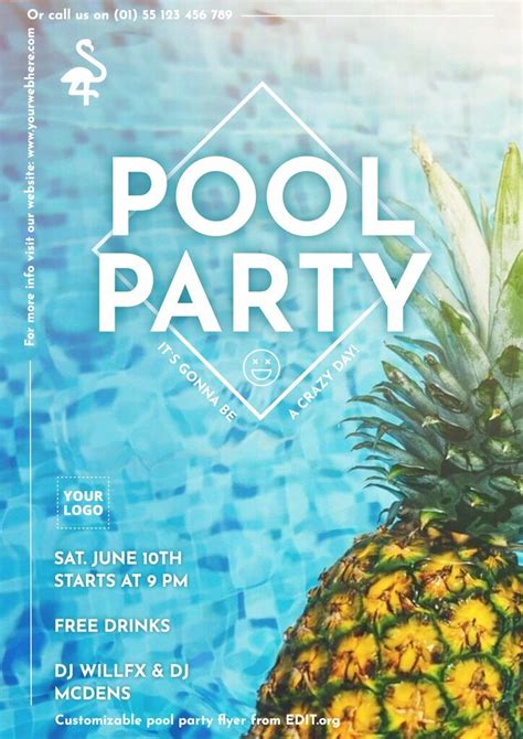 Pool Party Flyer Template