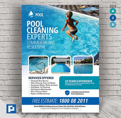 Pool Service Flyer Templates