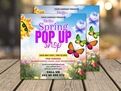 Pop-up flyer template with a custom design