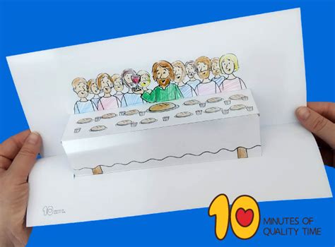 Pop-Up Last Supper Craft Template