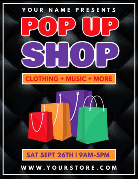 Pop-up shop flyer template design best practices