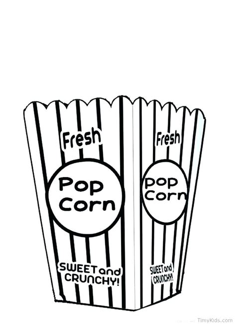 Popcorn Box Coloring Pages