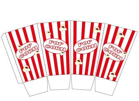 Popcorn Box Template Design