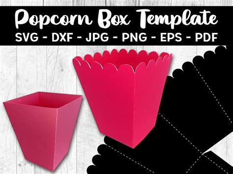 Digital Popcorn Box Template