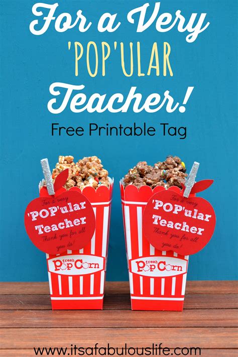 Popcorn Themed Teacher Appreciation