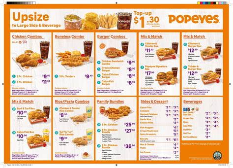 Popeyes Menu Items