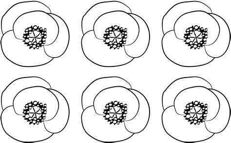 Poppy template printables for creativity