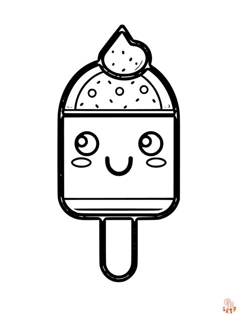 Popsicle coloring pages for kids