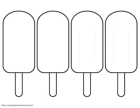 Colorful popsicle printables for kids