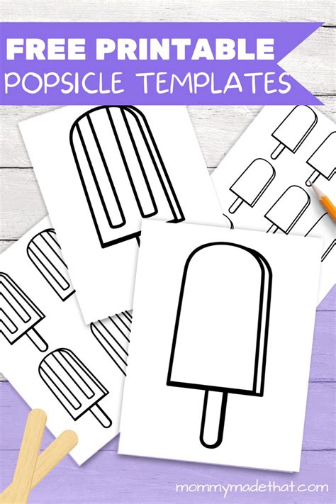 Popsicle printables for kids