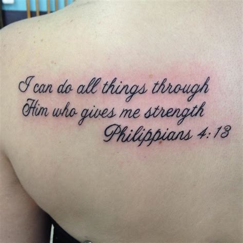 Popular Bible tattoo quotes on the back