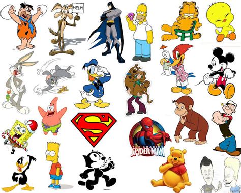 Popular cartoon characters