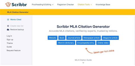 Popular MLA citation tools