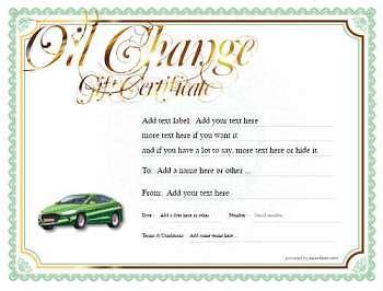 Popular Places to Purchase Oil Change Gift Certificates