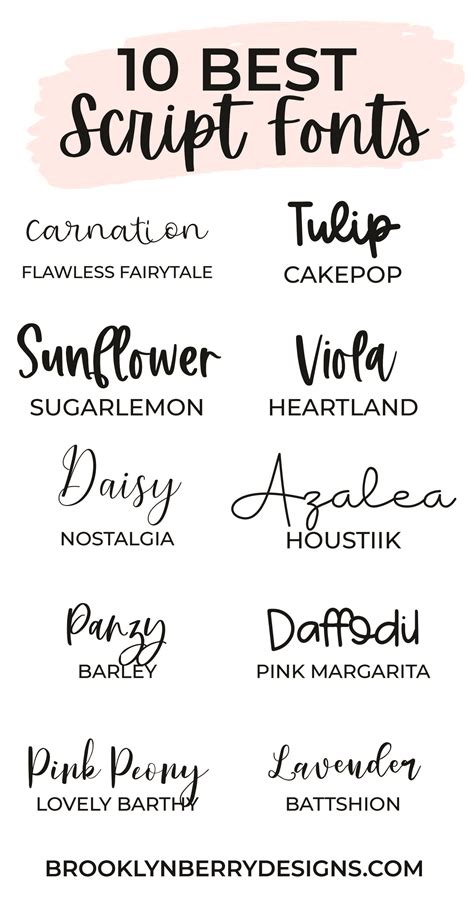 Popular Script Fonts for Tattoos