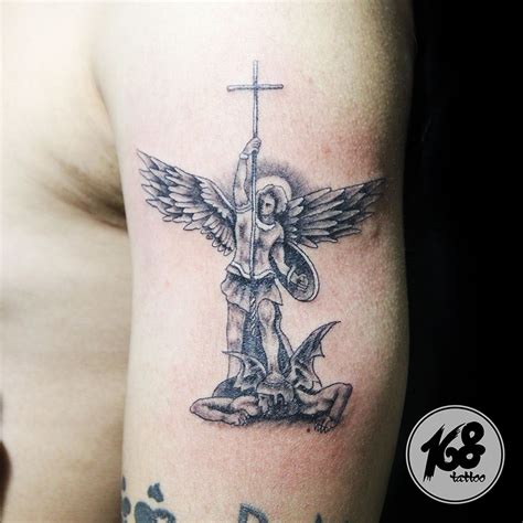 Popular St Michael Archangel tattoo designs