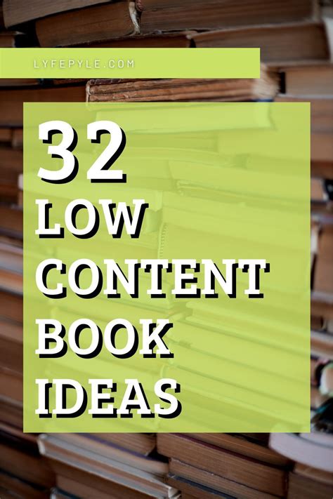 Popular Types of Low Content Books