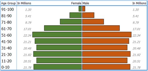 Final Population Pyramid in Excel