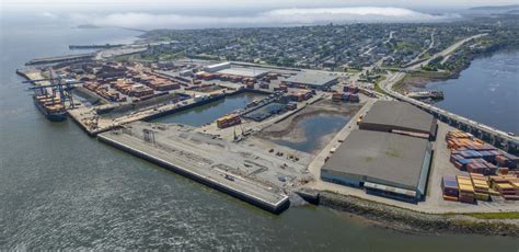 View of the Port of Saint John's container terminal