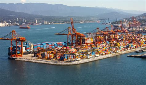 Aerial view of the Port of Vancouver