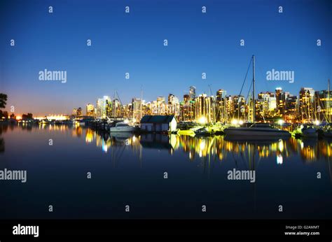 Night view of the Port of Vancouver