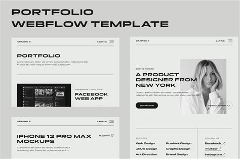 Webflow templates for portfolio sites