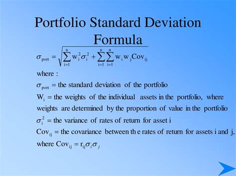 Step-by-Step Calculation of Portfolio Standard Deviation