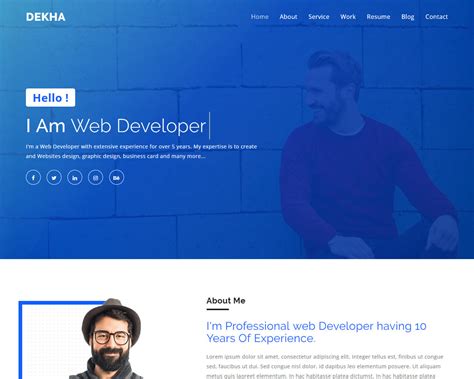 Portfolio Website Template Design