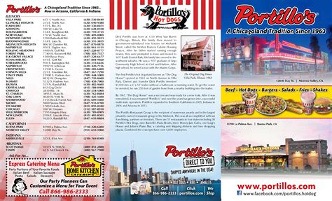 Portillo's menu board