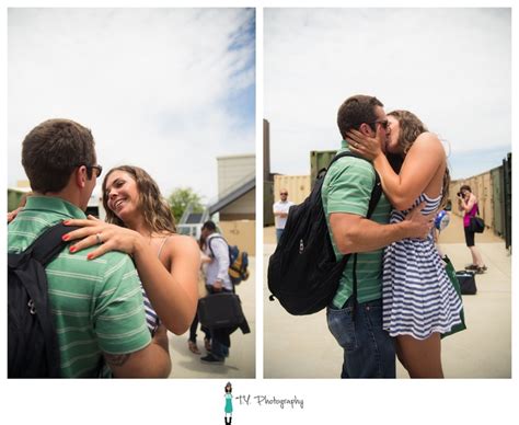 A service member reuniting with their family after deployment