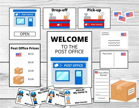 Post Office Dramatic Play Printables