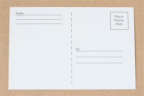 Postcard Back Design Example