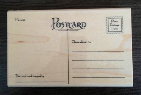 Postcard Rubber Stamp Template Design Inspiration