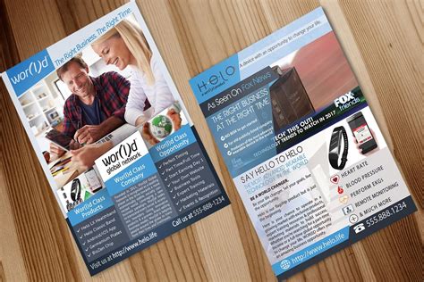 Example of a postcard size flyer template