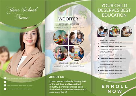 A screenshot of the PosterMyWall brochure template