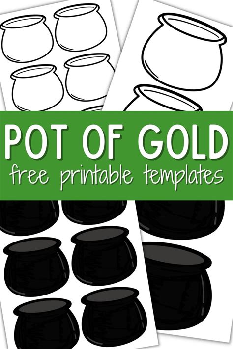 Pot of Gold Template For Kids