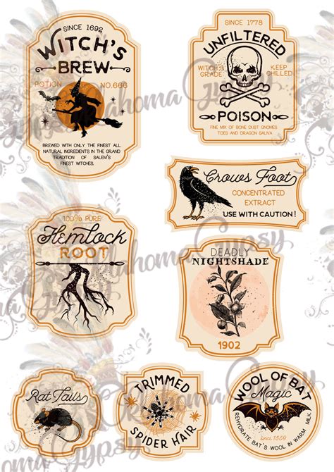 Inspiration for Potion Label Designs