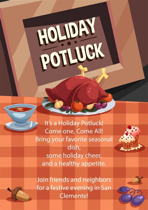 Potluck Christmas Party Email Template