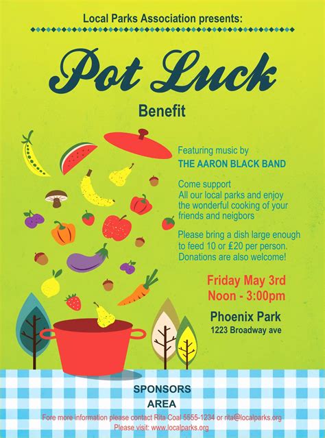 Potluck Event Flyer Design