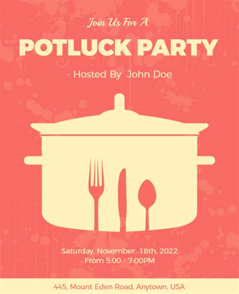 Potluck Event Flyer