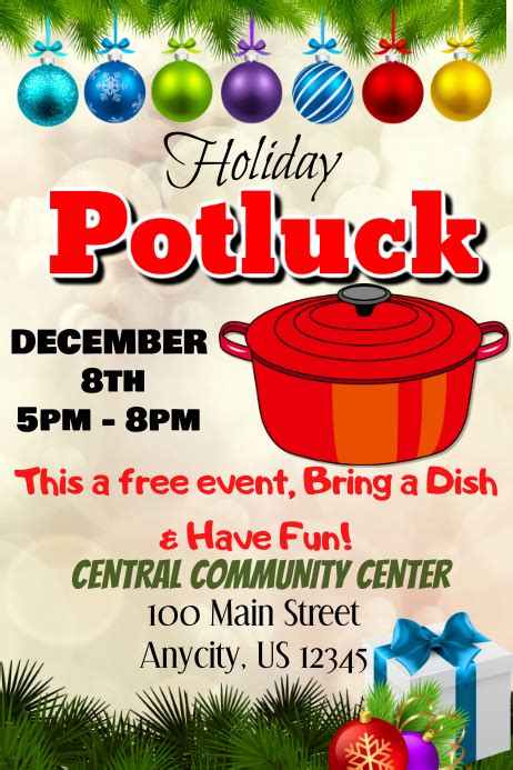 Potluck Flyer Design Ideas